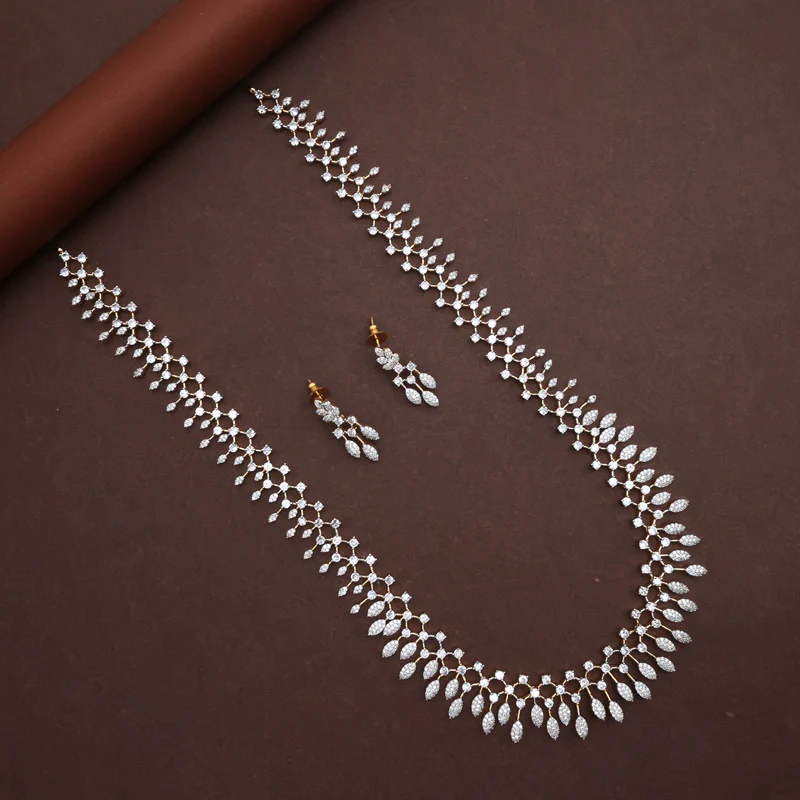 Diamond Look Alike GJ Polish Bridal Haram set